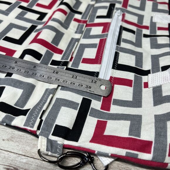 Geometric Large Tote Bag / Handmade Tapisho Design / Quality Canvas Double Strap - Picture 6 of 16